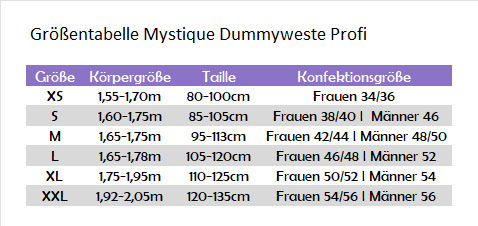 Mystique® Dummyweste "Profi" gewachst