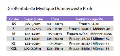 Mystique® Dummyweste "Profi" gewachst